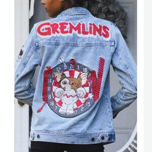 Cakeworthy Gremlins 40th Anniversary Embroidered Denim Jean Jacket 2XL NWT